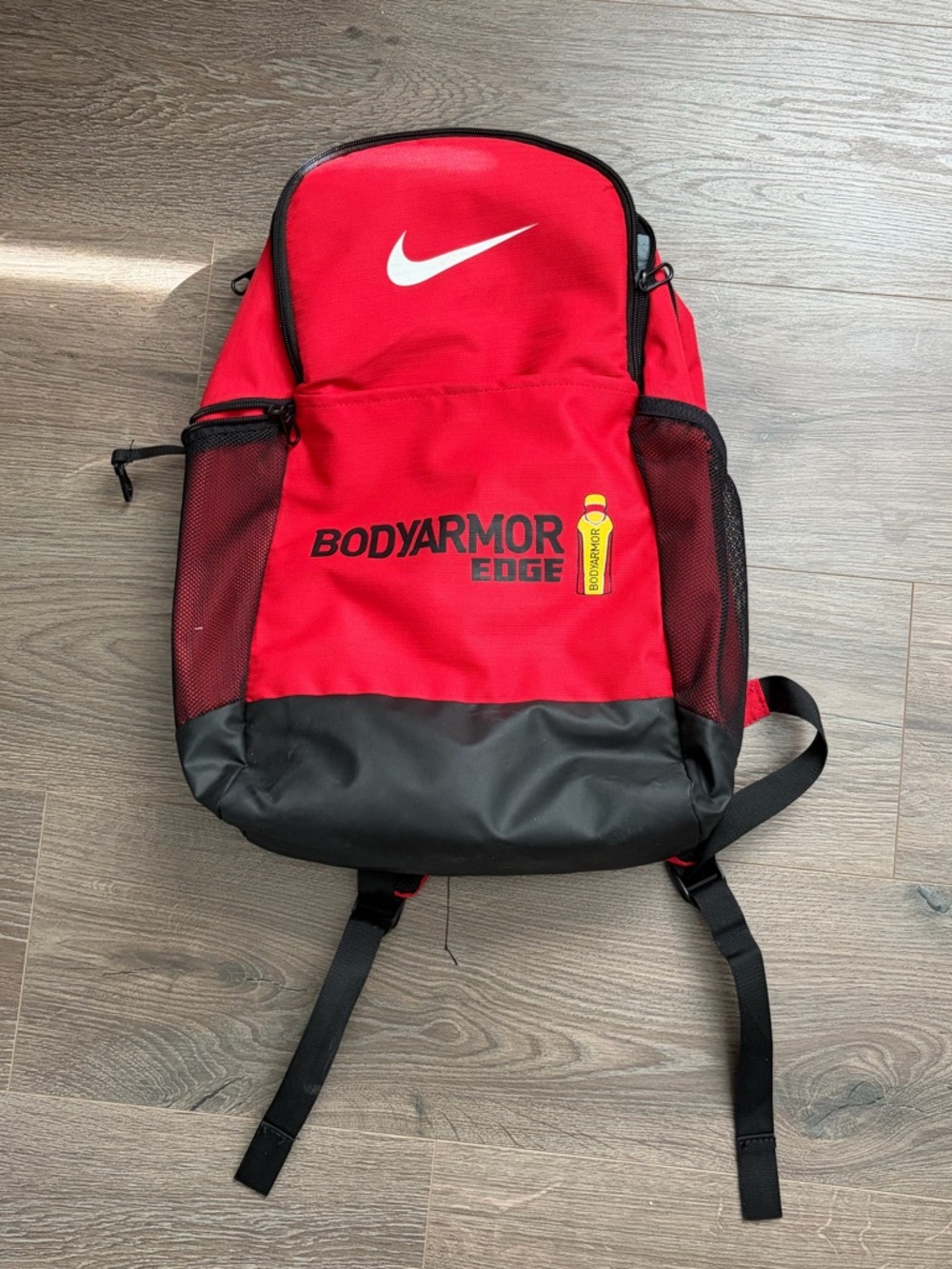Nike Red and Black BodyArmor Edge logo backpack - multi compartments